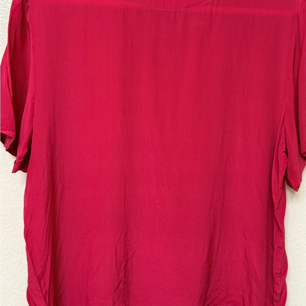 Vintage Anna And Frank candy pink  silk Blouse